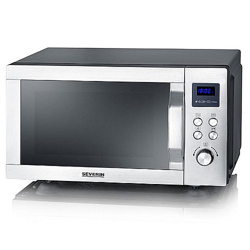 Severin fristående mikrovågsugn mw7777 - rostfri - 25l volym, 900w + grillfunktion
