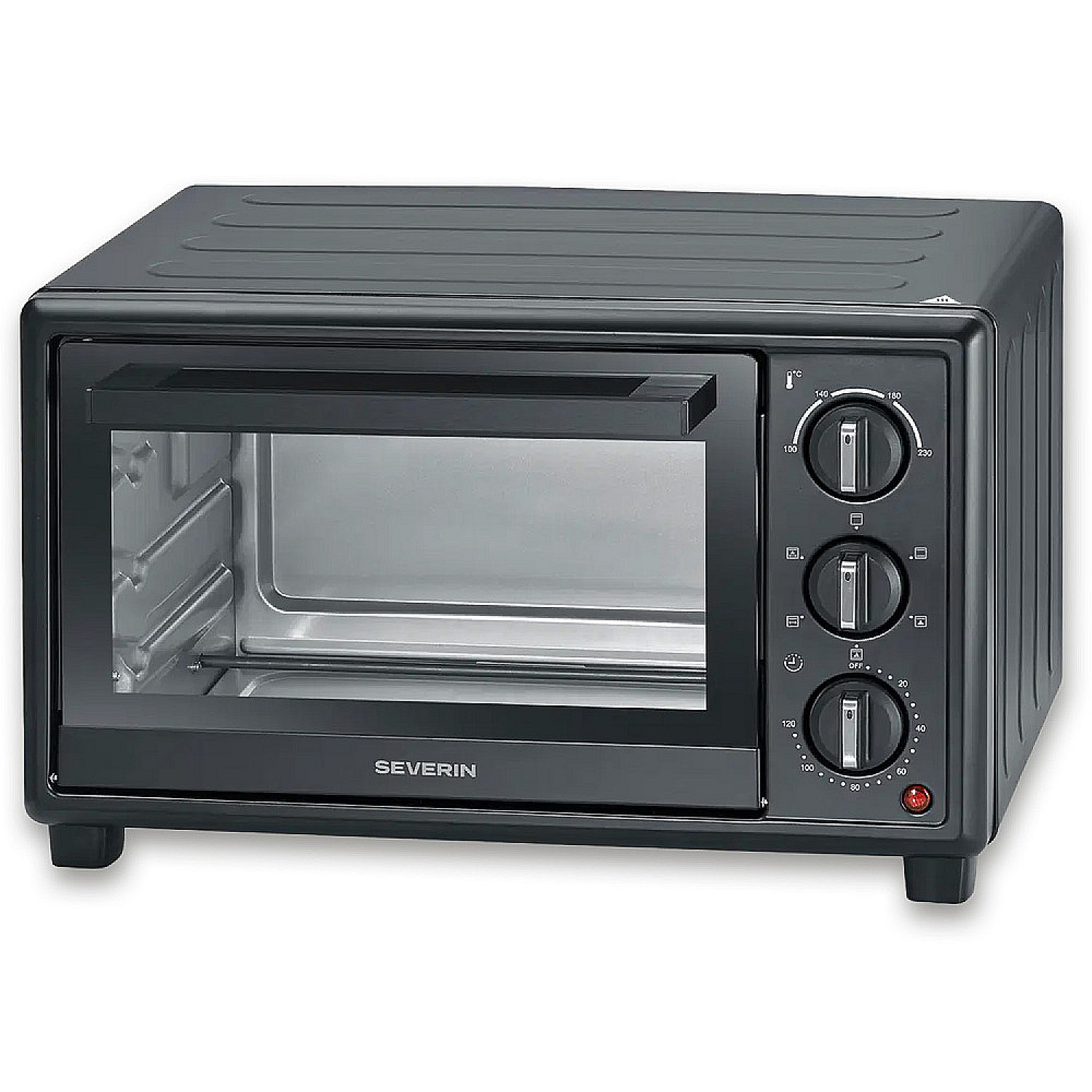 Severin bänkspis to2079 - miniugn 20 liter med varmluft, pizzasten & grillspett
