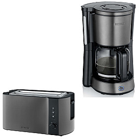 Severin - Kaffebryggare 10 koppar + Brödrost - Dark Inox Severin - Kaffebryggare 10 koppar + Brödrost - Dark Inox