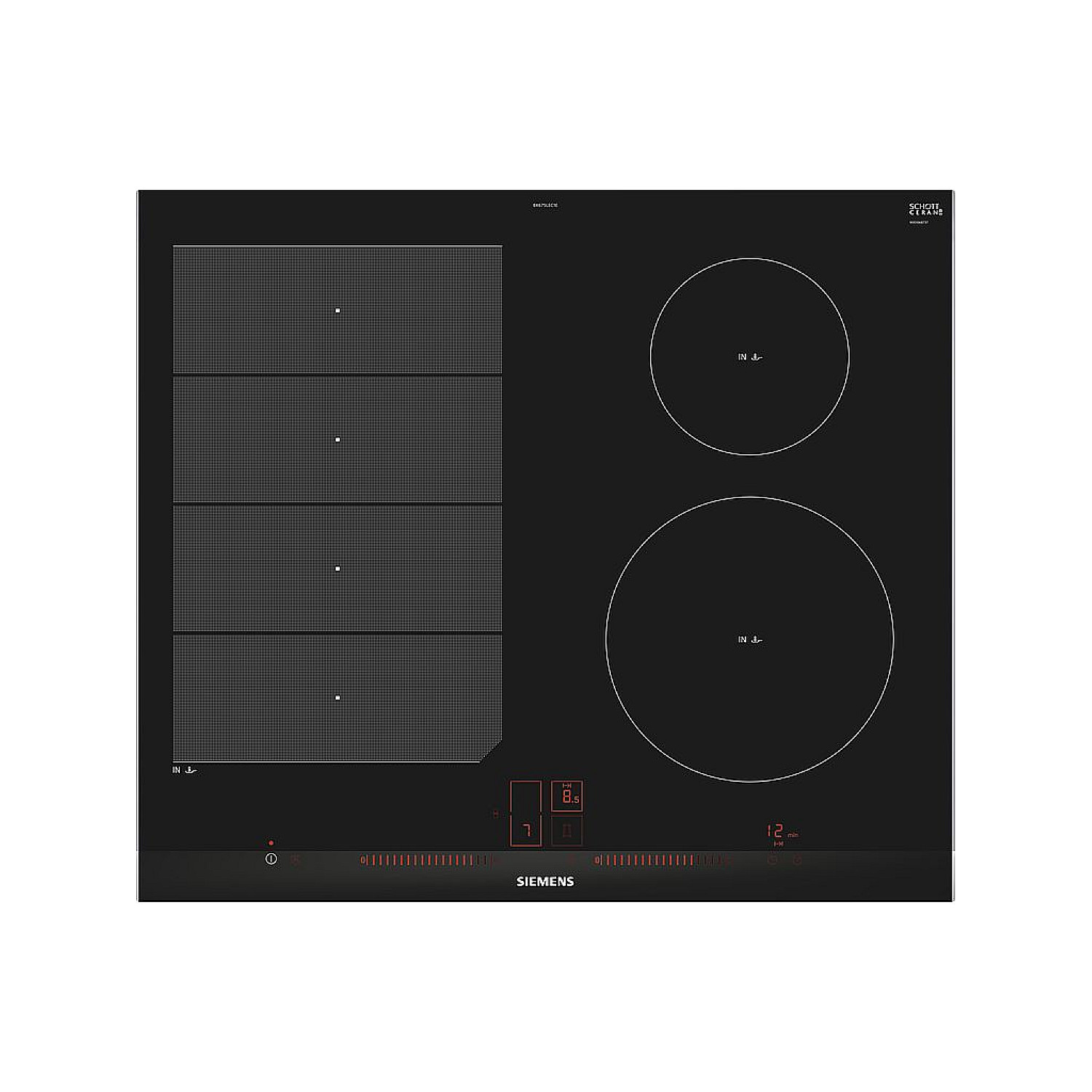Siemens induktionshäll ex675lec1e, iq700 - perfectfry frying sensor & flex