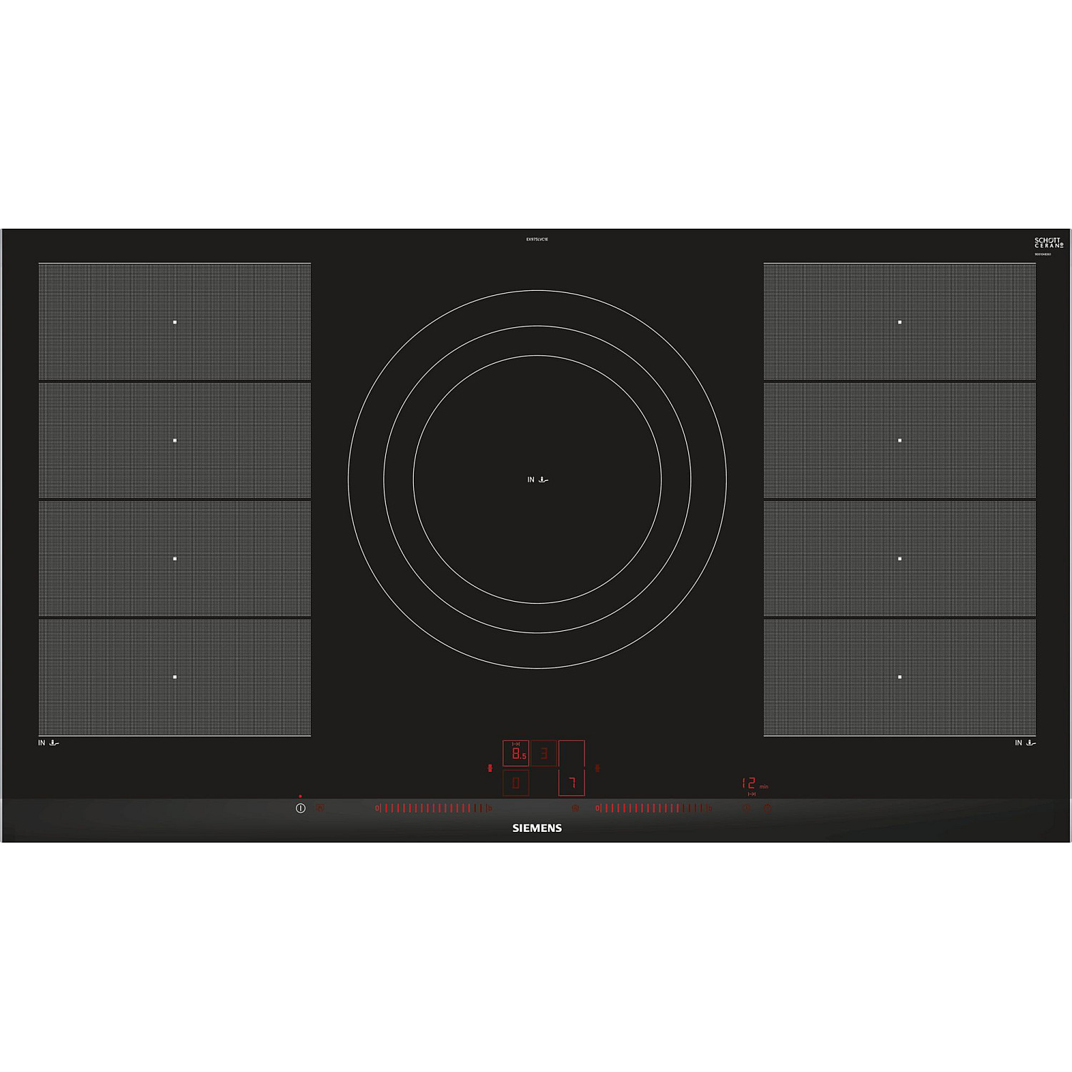 Siemens induktionsh&auml;ll ex975lvc1e iq700 induktionsh&auml;ll med flexinduction