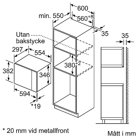 Siemens - HB010FBV1S + BF525LMW0 - Vit, ugn varmluft, mikro snabb 900 W