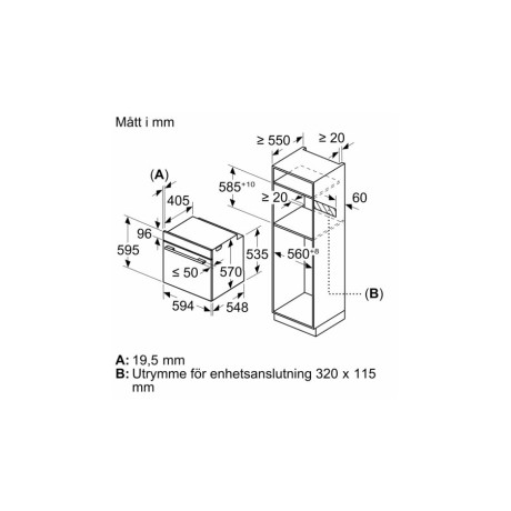 Siemens - HB272ABS0S - iQ300, självrengörandeugn Siemens - HB272ABS0S - iQ300, självrengörandeugn