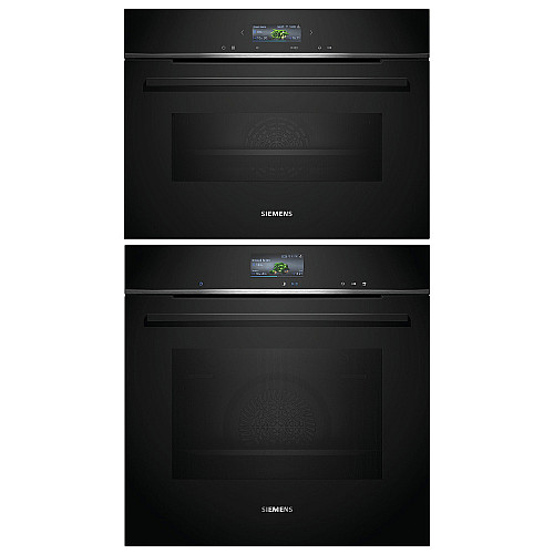 Siemens - HR736G1B1-CM724G1B1. ångugn + kompaktugn med mikro