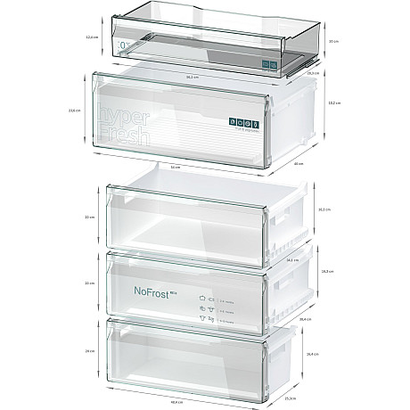 Siemens - KG49N7ICT - iQ300, 203cm, 70cm bred, otroligt tyst 35dB Siemens - KG49N7ICT - iQ300, 203cm, 70cm bred, otroligt tyst 35dB