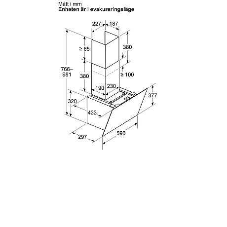 Siemens - LC67KCN61 - iQ500, Svart glas, Bredd 60 cm