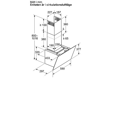 Siemens - LC67KCN61 - iQ500, Svart glas, Bredd 60 cm