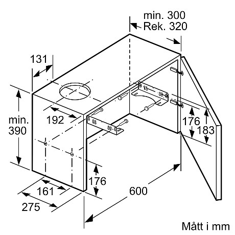 Siemens - LI64MA531 Utdragbar Fläkt 60 cm Silvermetallic