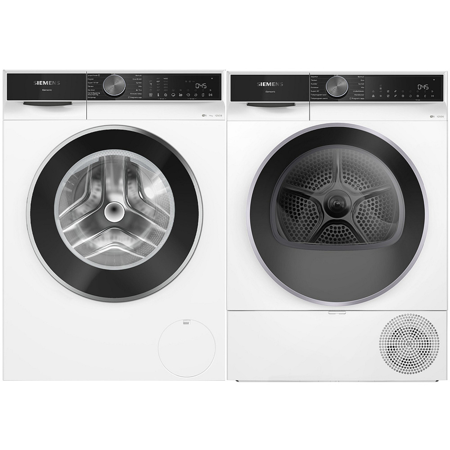 Siemens paket tv&auml;ttmaskin och torktumlare wg64k2zlsn-wq42k20lsn - iq500 med home connect