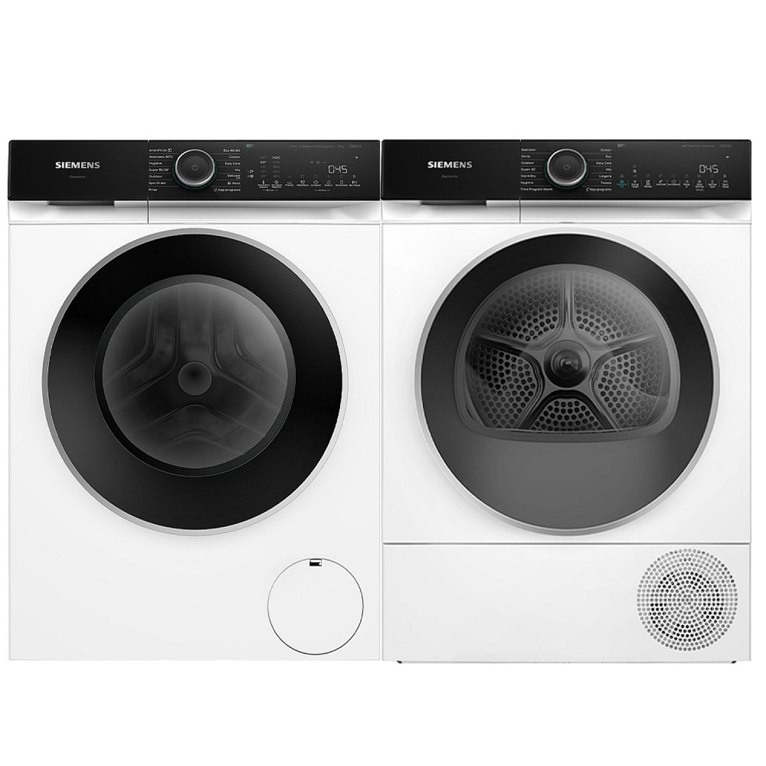 Siemens paket tv&auml;ttmaskin och torktumlare wg64n2apdn-wq46n2dpdn - automatisk i dos teknik & home connect