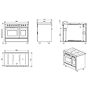 Steel -  Enfasi Induktionspis 100 cm (2 ugnar)