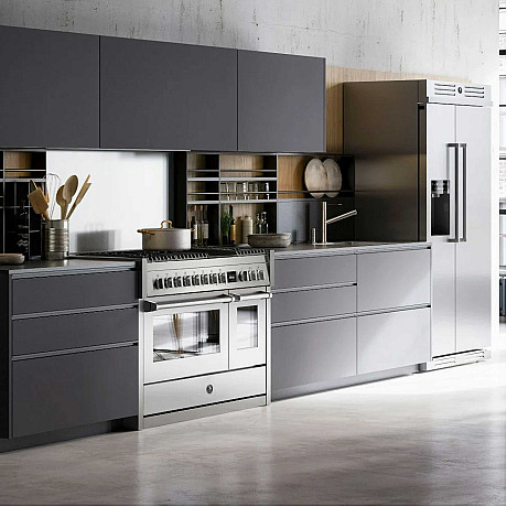 Steel -  Gasolspis Genesi Combi-Steam 100cm Rostfri med Två Ugnar