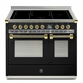 Steel -  Induktionsspis Ascot Combi-Steam 100cm med Två Ugnar, Svart/Mässing