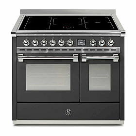 Steel -  Induktionsspis Ascot Combi-Steam 100cm med Två Ugnar, Svart/Rostfri
