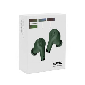 Sudio - - Ett anc true wireless in-ear  grön mic