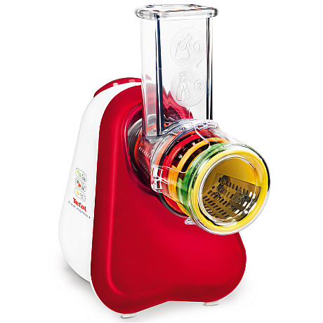 Tefal - MB756G31 - Röd, Elektriskt skiv och rivjärn med 5 koner