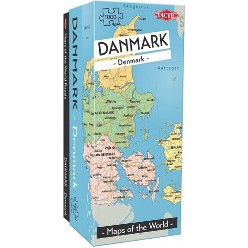 Tactic - Maps of the World Danmark pussel 1000 bitar