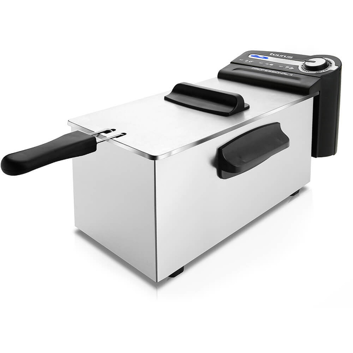 Taurus frit&ouml;s pro 4 frit&ouml;s 4l 2200w, borstad st&aring;l
