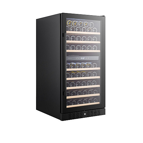 Temptech - CL120DB - Fristående Classique, 94 flaskor, 2 zoner, lås, svart