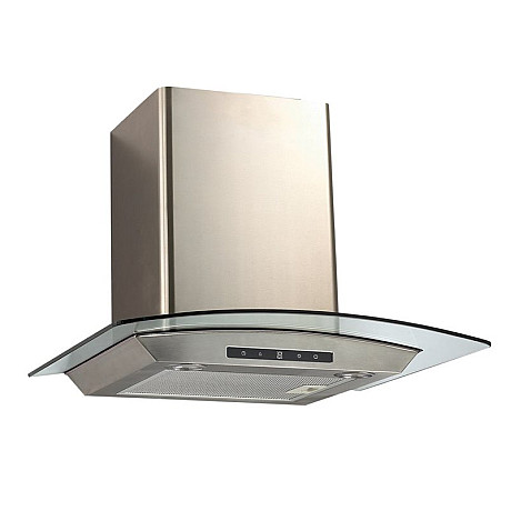 Thermex - Derby II 60 cm - Rostfri, Böjt glas, DC-motor och 594 m³/h