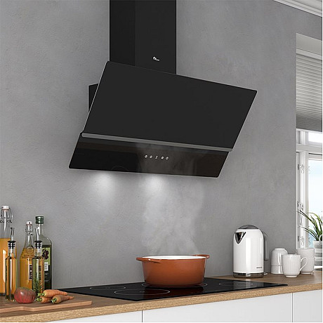 Thermex - Glasgow 80 cm - Svart, Vertikal fläkt med 543 m³/h kapacitet