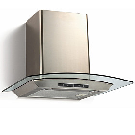 Vägghängd fläkt Thermex - Derby II 70 cm - Rostfri, Böjt glas, DC-motor och 594 m³/h