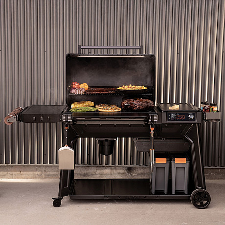 Traeger - Woodridge Pro - Med Super Smoke & Pelletsensor