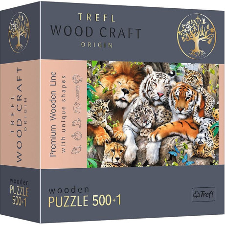 Trefl - Vilda katter i djungeln pussel trä 500 bitar