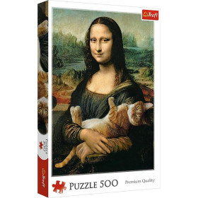 Trefl - TREFL Mona Lisa och kattpussel 500 bitar