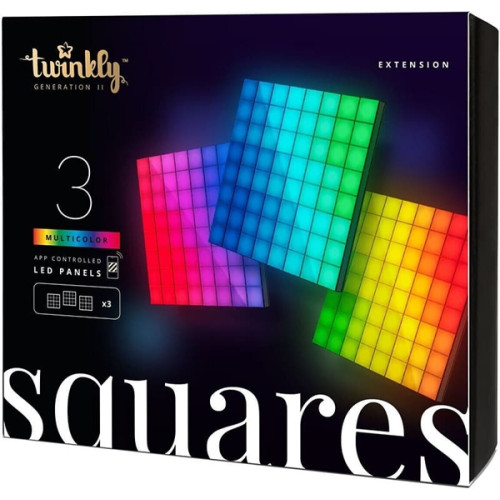 Twinkly - Squares 3-extension - ljuspaneler RGB - FRI frakt