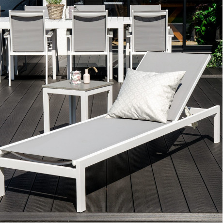 Venture Design - COPACABANA Solsäng - Vit/Grå Venture Design - COPACABANA Solsäng - Vit/Grå