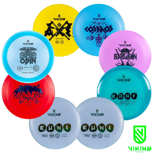 Viking discs träningsmaskin discs frisbeegolf vd starter set 8-disc set