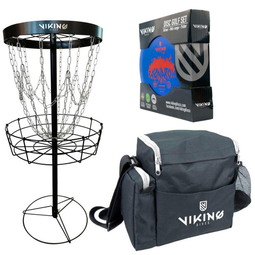 Viking discs träningsmaskin discs frisbeegolfkorg discover set
