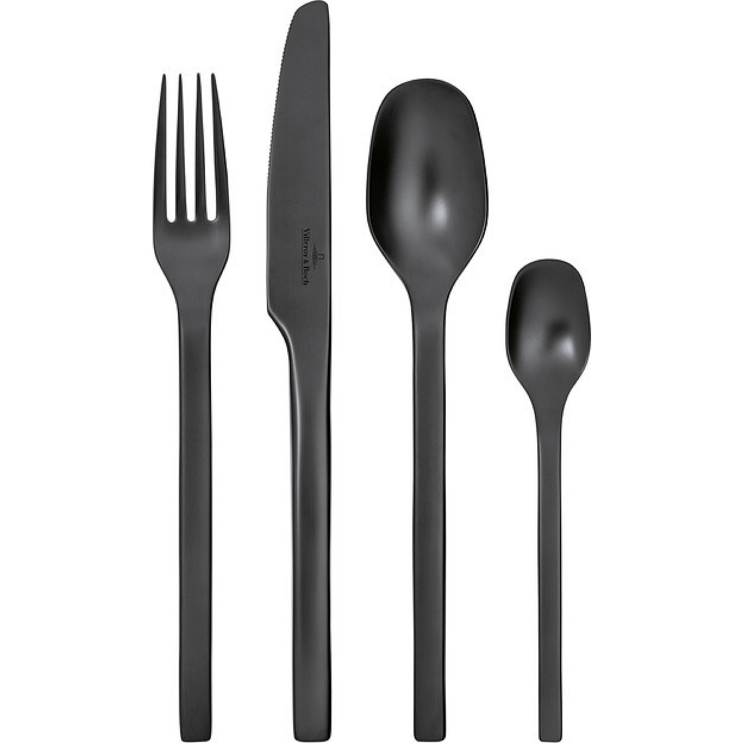 Villeroy & boch bestick manufacture rock 16 delar, svart