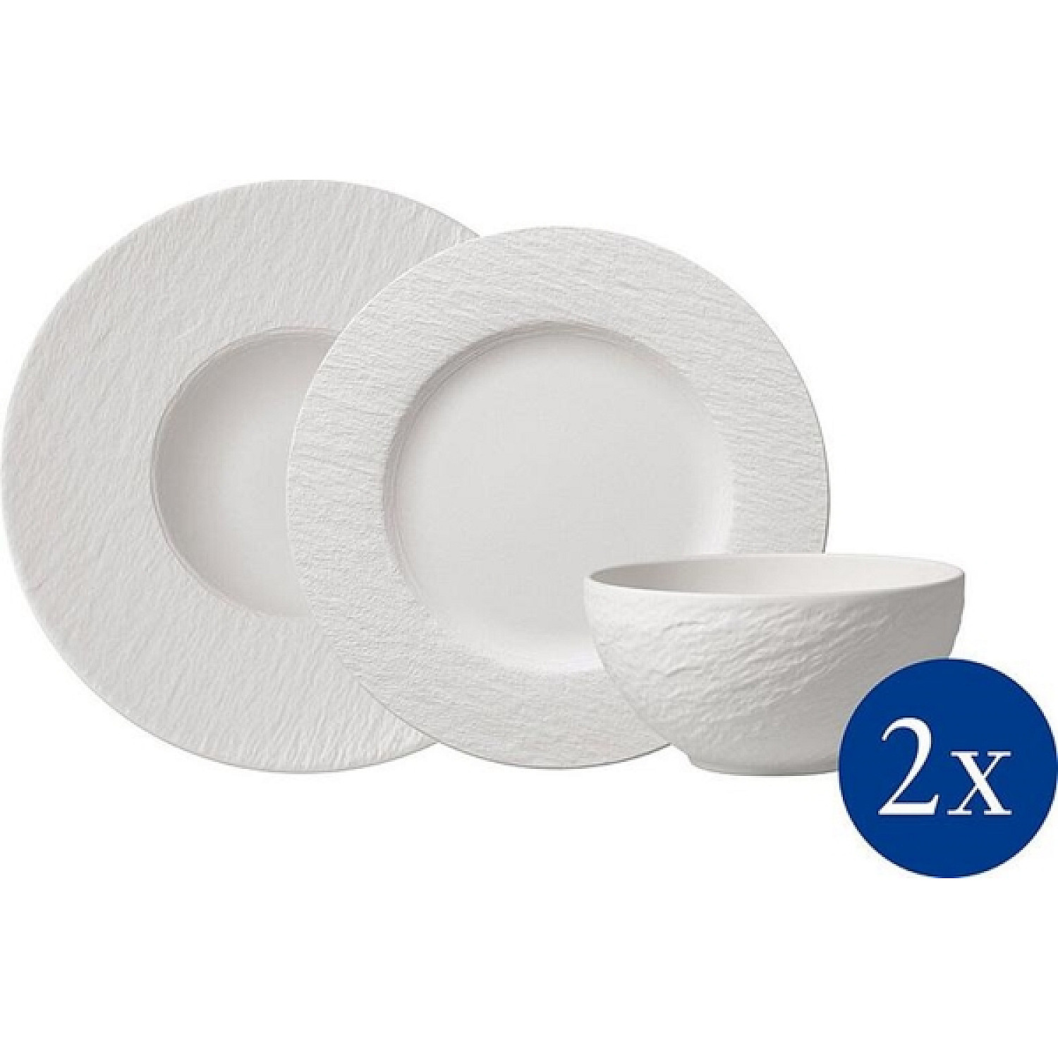Villeroy & boch dekoration set manufacture rock 6 delar vit