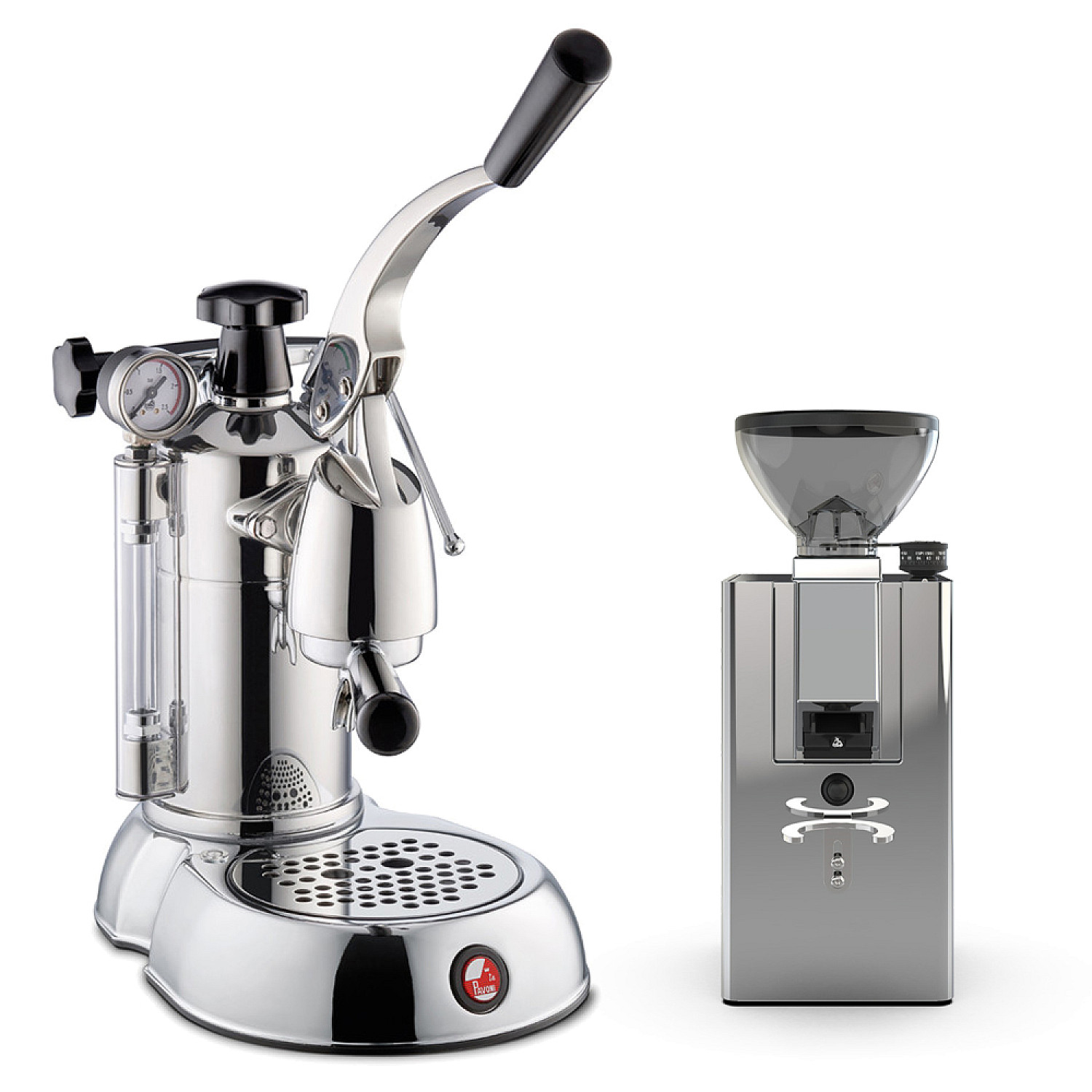 La pavoni espressomaskin manuell espressomaskin, kromad mässing