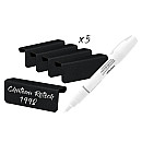 mQuvée - Vinetiketter 5-pack - Etiketthållare med glaspenna