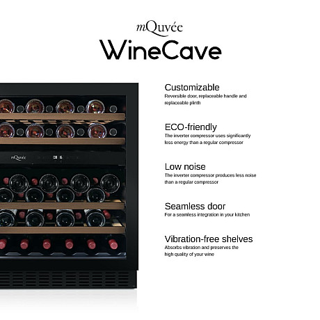 mQuvée - WineCave 780 30D Anthracite - Vinkyl 20 flaskor, 2 zoner