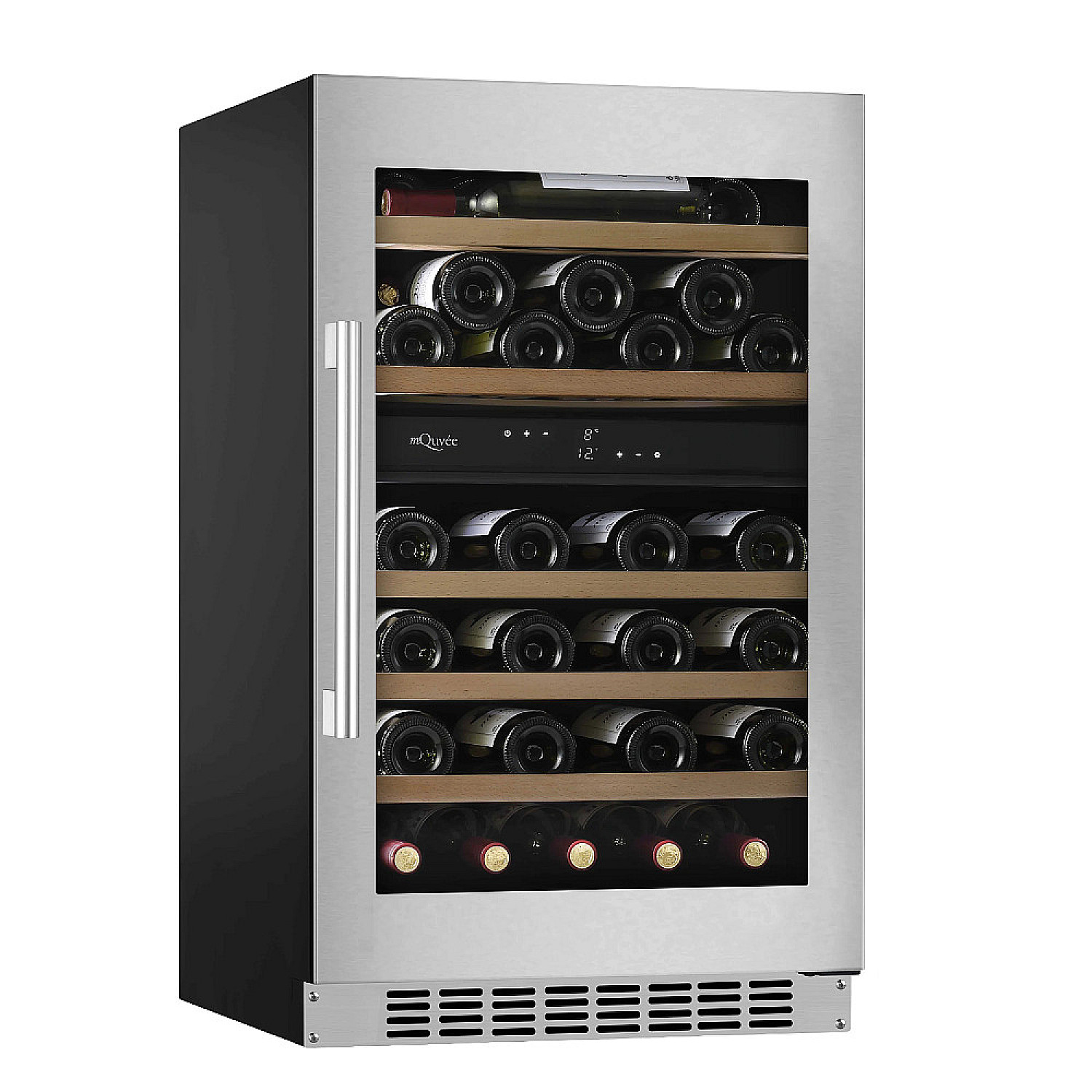 Mquvée vinkyl inbyggnad wcd50s-800 - inbyggd winecave 800, 46 flaskor, 50 cm, rostfri