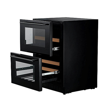 mQuvée - WineCave 60DD Fullglass - Vinkyl 44 flaskor med dubbel dörr