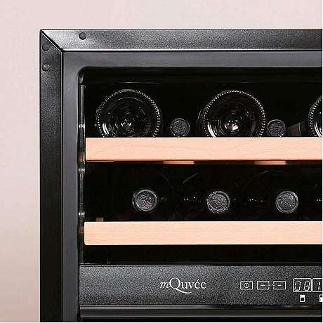 mQuvée - WineCave 60DD Fullglass - Vinkyl 44 flaskor med dubbel dörr