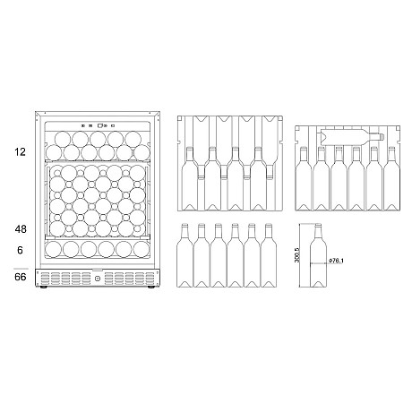 mQuvée - WineStore 82 WSTO82B - Vinlagringsskåp 66 flaskor