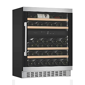 mQuvée - WineCave 60D Modern - Inbyggbar vinkyl 45 flaskor, 2 zoner