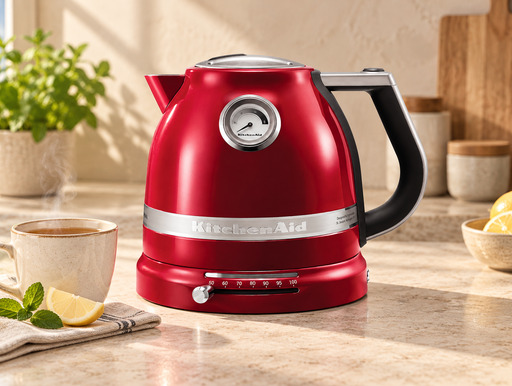 Röd KitchenAid Artisan brödrost.