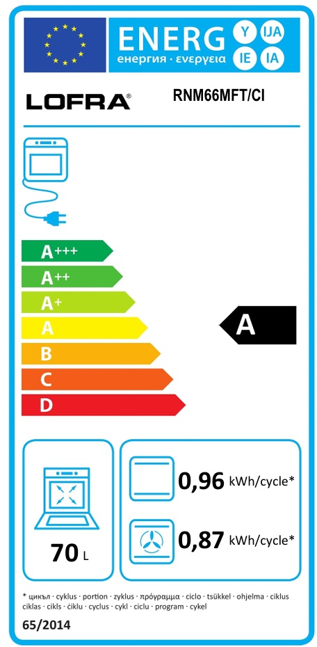 Lofra -  Gasspis Dolce Vita 60 cm 1 Ugn, Svart/Krom