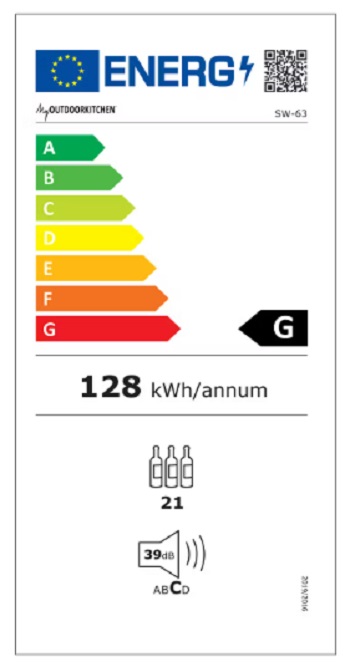 Myoutdoorkitchen -  Fristående Kylskåp nordic line