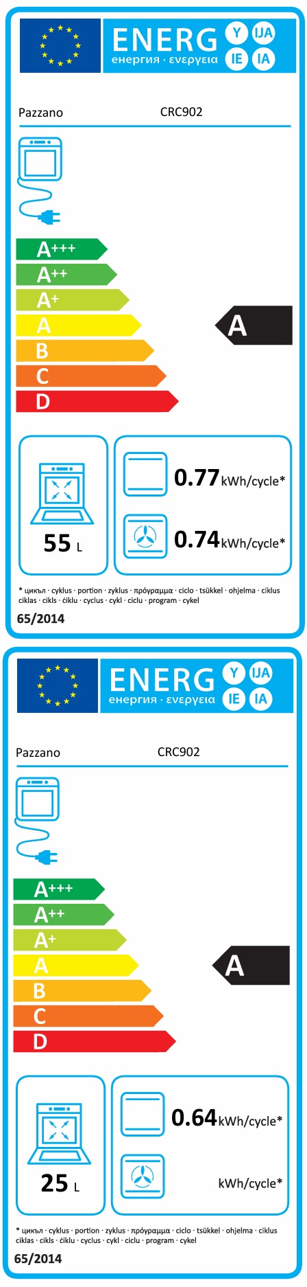 Pazzano -  Gasspis Cuore 90 cm (2 ovens) (Svart/Borstad mässing)