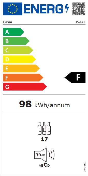 Cavin - Polar Collection 17 PCS17B - Fristående vinkyl för 17 flaskor