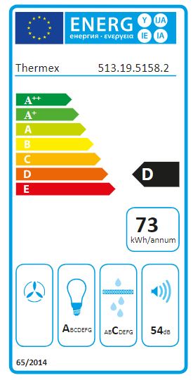 Thermex - Inbyggnadsfläkt TFMH 360 rostfri LED Thermex - Inbyggnadsfläkt TFMH 360 rostfri LED