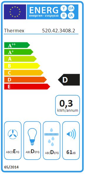 Thermex - York III, Standard, 600 mm, RF Utdragbar Köksfläkt